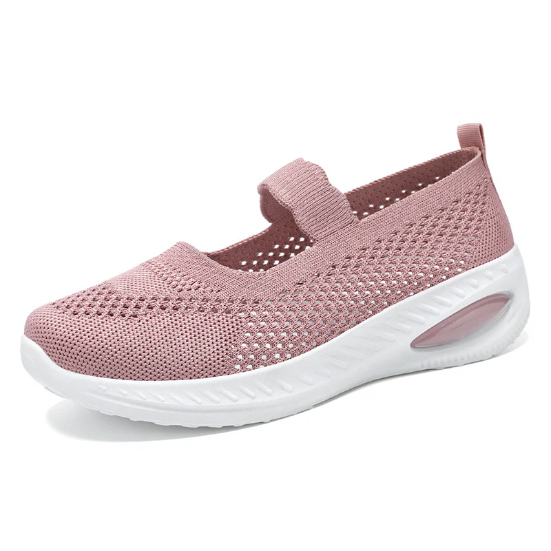 Damen Slip-On Sport Sneakers mit elastischem Riemen und atmungsaktivem Obermaterial Heidi Mode - Image 4