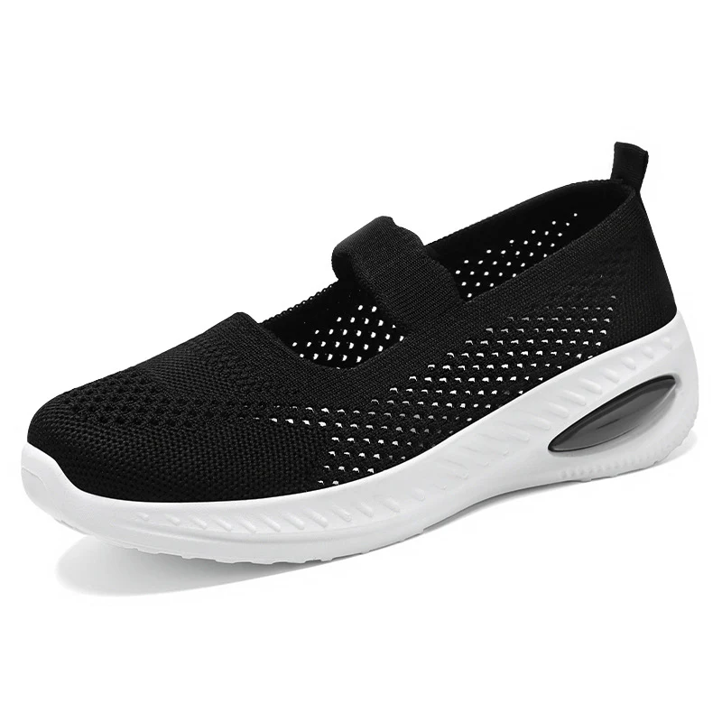Damen Slip-On Sport Sneakers mit elastischem Riemen und atmungsaktivem Obermaterial Heidi Mode - Image 5