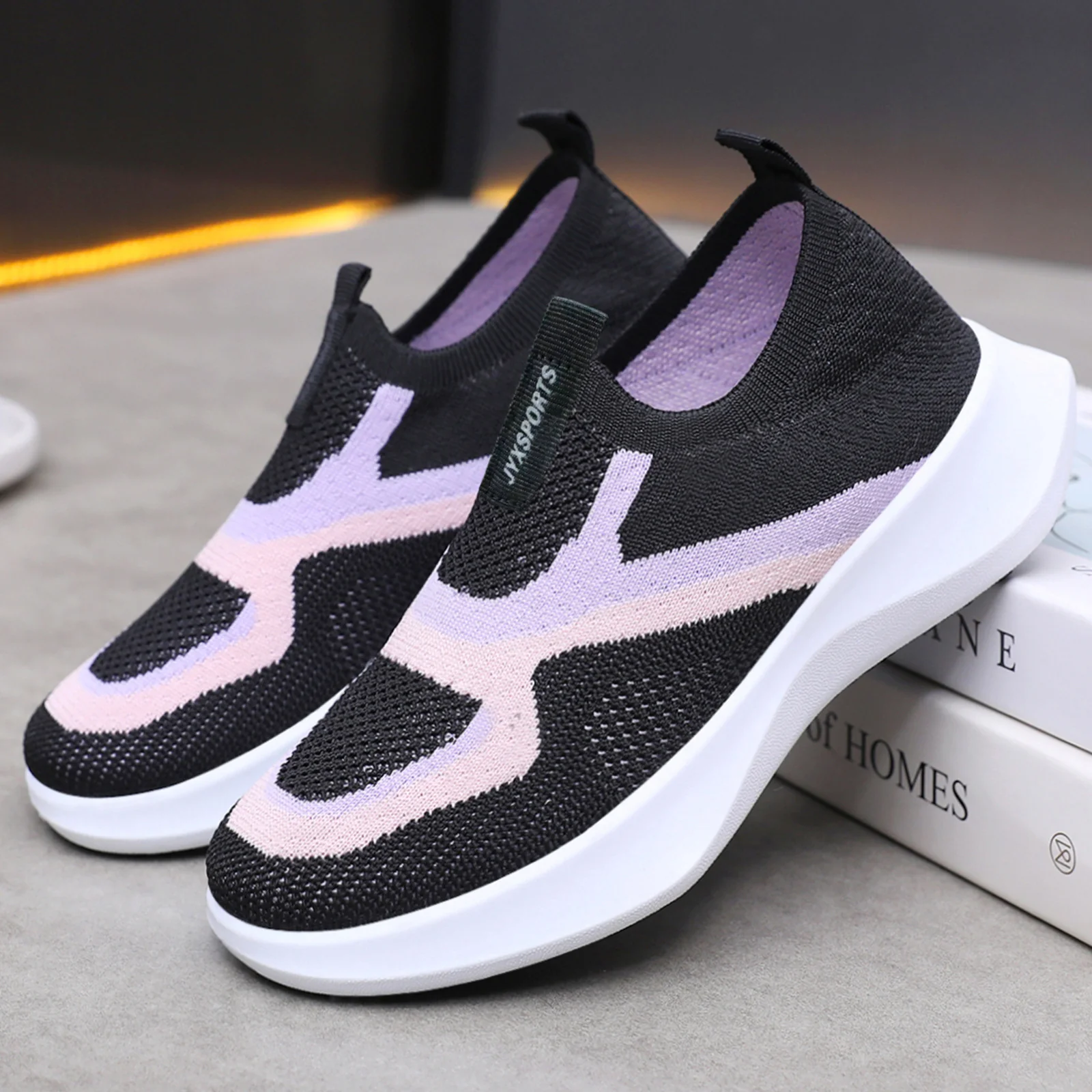 Damen Slip-On Sportschuhe mit atmungsaktivem Obermaterial und dämpfender Sohle Heidi Mode - Image 4