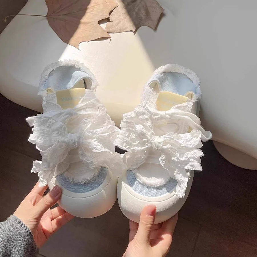 Damen Sneaker mit 3D-Rüschen-Design und atmungsaktivem Obermaterial Heidi Mode - Image 4