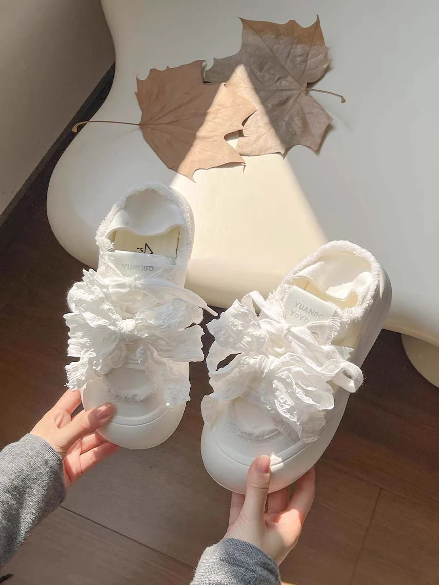 Damen Sneaker mit 3D-Rüschen-Design und atmungsaktivem Obermaterial Heidi Mode - Image 8