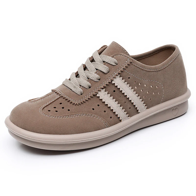 Damen Sneaker mit atmungsaktivem Veloursleder und gepolstertem Fußbett Heidi Mode - Image 4
