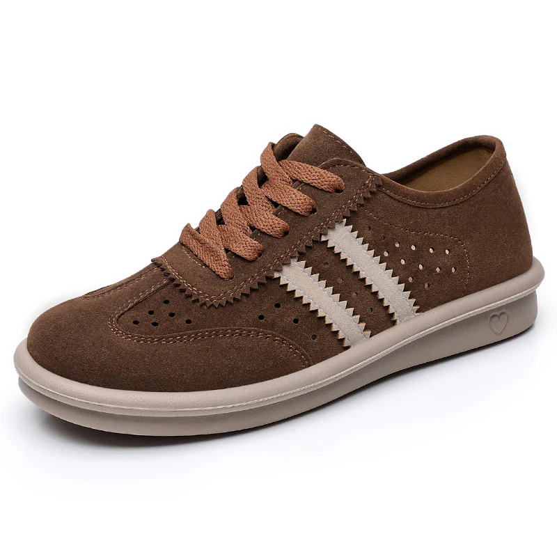 Damen Sneaker mit atmungsaktivem Veloursleder und gepolstertem Fußbett Heidi Mode - Image 5
