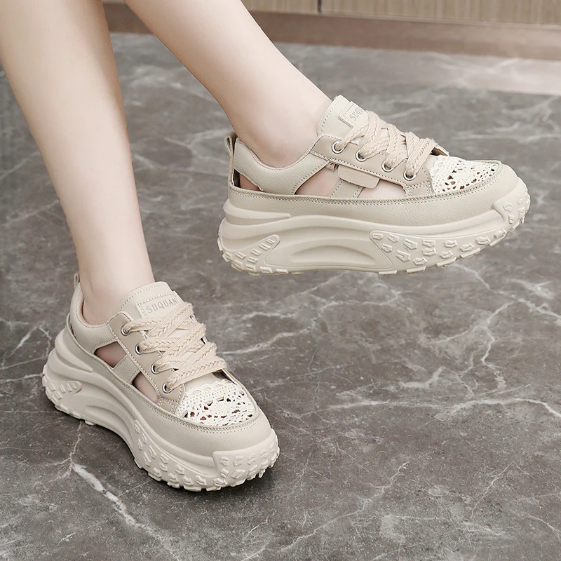Damen Sneaker mit atmungsaktiven Einsätzen und innovativer Laufsohle Heidi Mode - Image 4