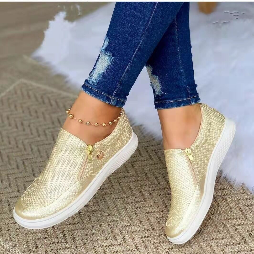 Damen Sneaker mit atmungsaktiver Mesh-Oberfläche und elegantem Reißverschluss Heidi Mode - Image 4