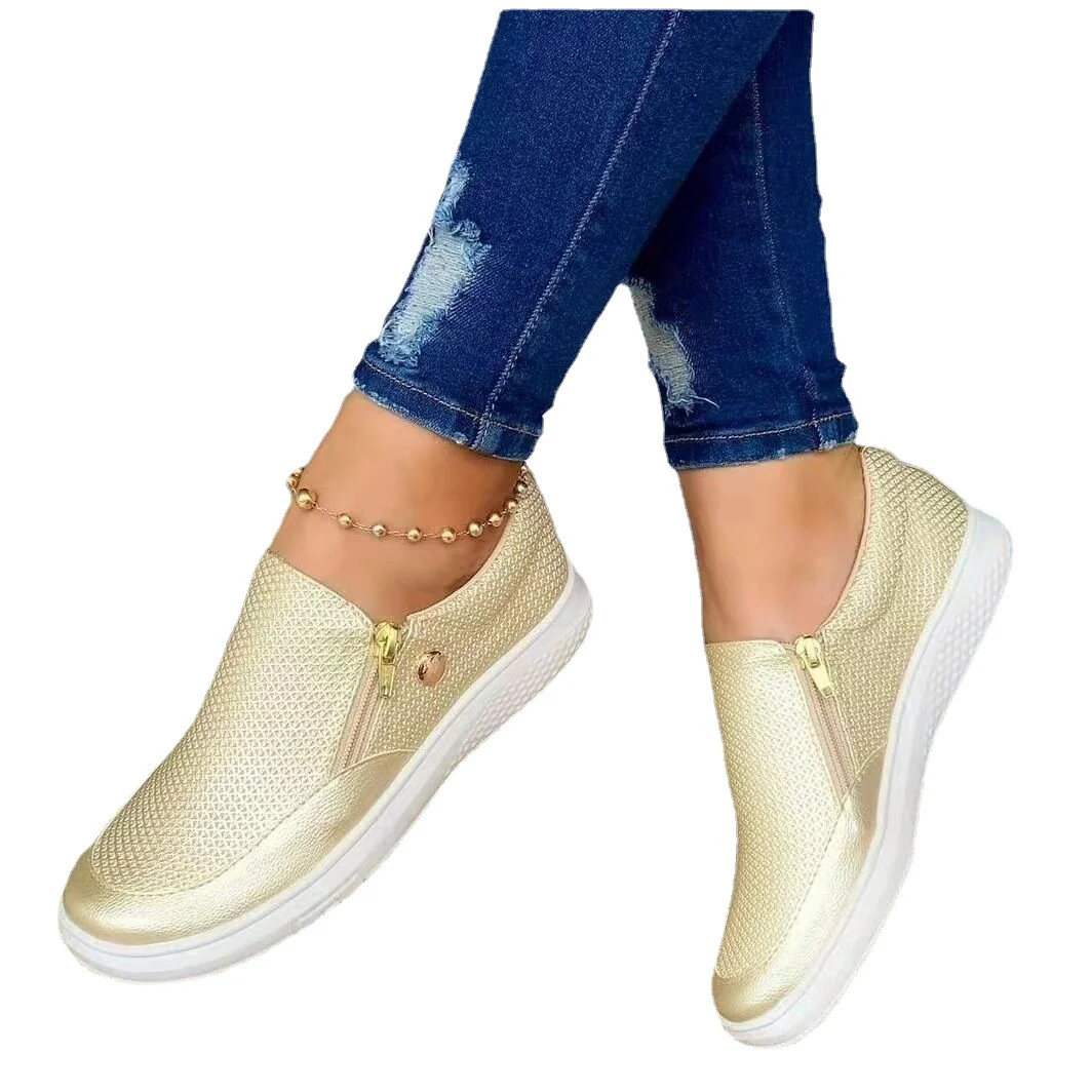 Damen Sneaker mit atmungsaktiver Mesh-Oberfläche und elegantem Reißverschluss Heidi Mode - Image 5