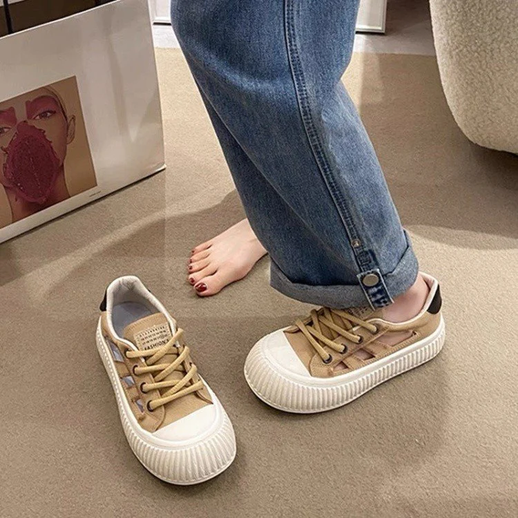Damen Sneaker mit atmungsaktiver Oberflächenstruktur und rutschfester Gummisohle Heidi Mode - Image 5