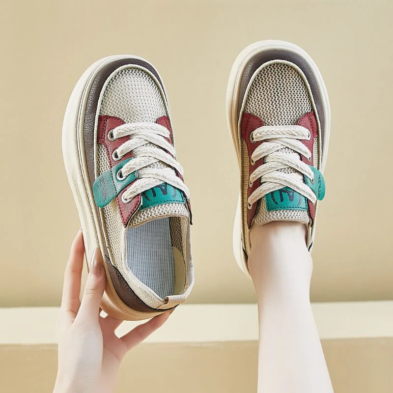 Damen Sneaker mit dicker Profilsohle und atmungsaktivem Obermaterial Heidi Mode - Image 4