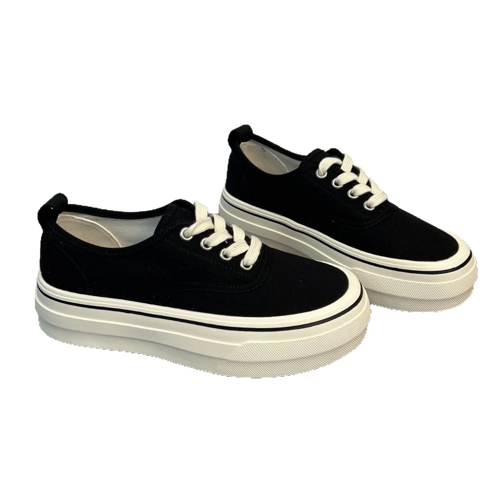 Damen Sneaker mit dicker Sohle und hochwertigem Canvas-Obermaterial Heidi Mode - Image 5