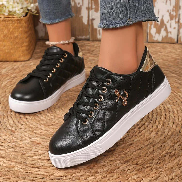Damen Sneaker mit gesteppter Oberflächenstruktur und stilvollen Akzenten Heidi Mode - Image 4
