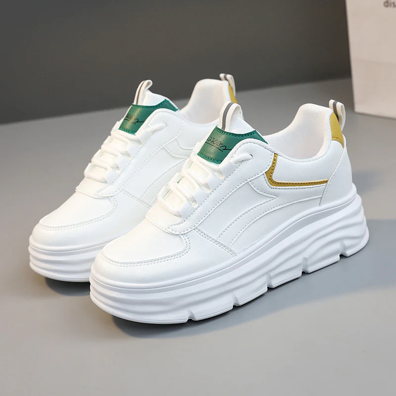 Damen Sneaker mit hochgezogenem Sohlenprofil und atmungsaktiver Oberflächenstruktur Heidi Mode - Image 6