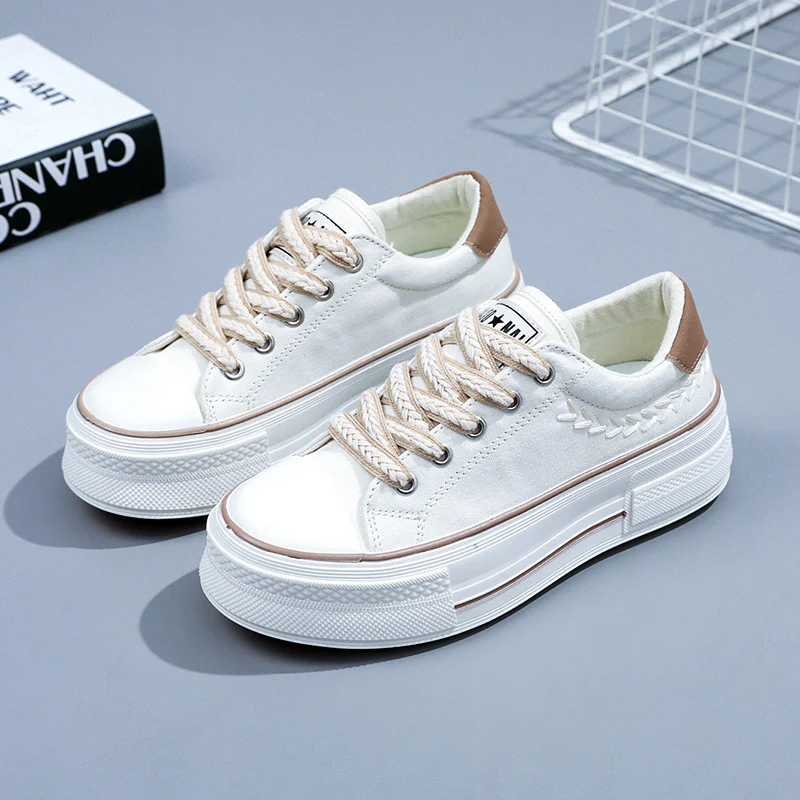 Damen Sneaker mit hoher Plateausohle und atmungsaktivem Obermaterial Heidi Mode - Image 2