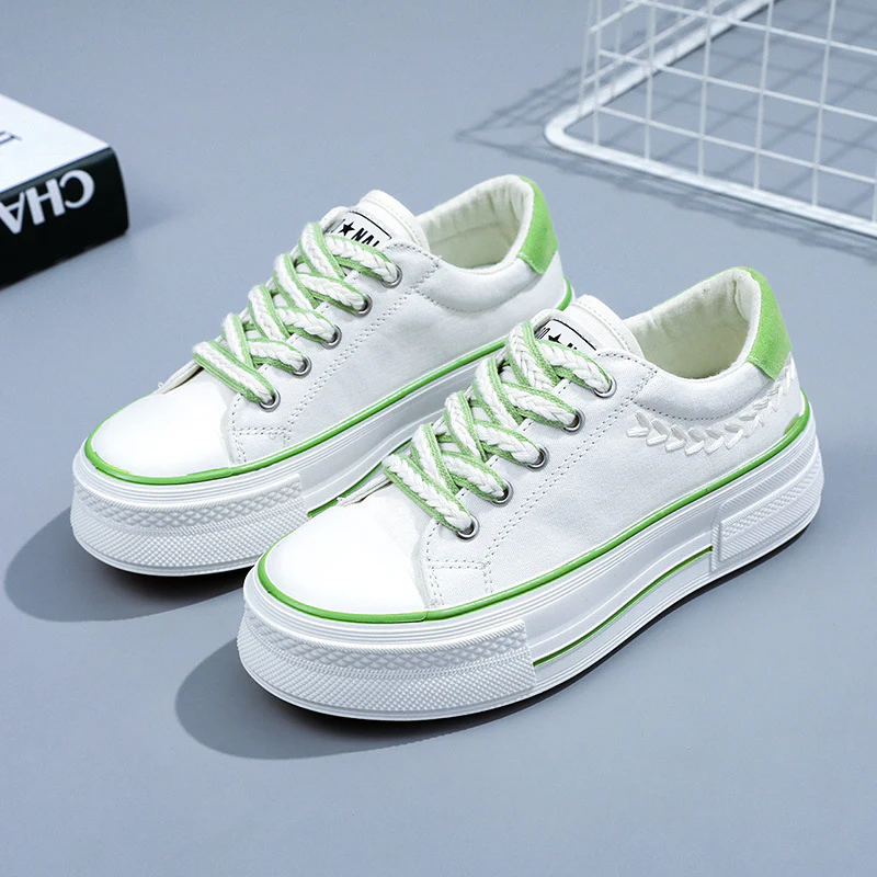Damen Sneaker mit hoher Plateausohle und atmungsaktivem Obermaterial Heidi Mode - Image 6
