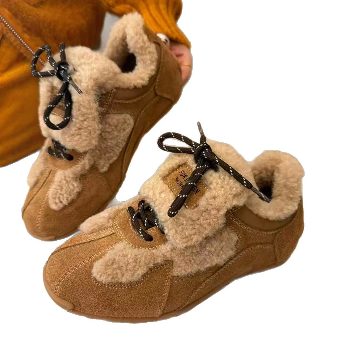 Damen Sneaker mit kuscheligem Lammfell und rutschfester Sohle Heidi Mode - Image 5