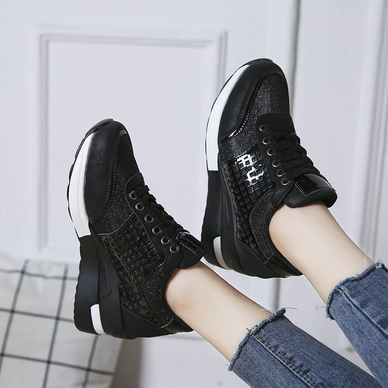 Damen Sneaker mit Leopard-Print und atmungsaktiver Mesh-Oberfläche Heidi Mode - Image 3
