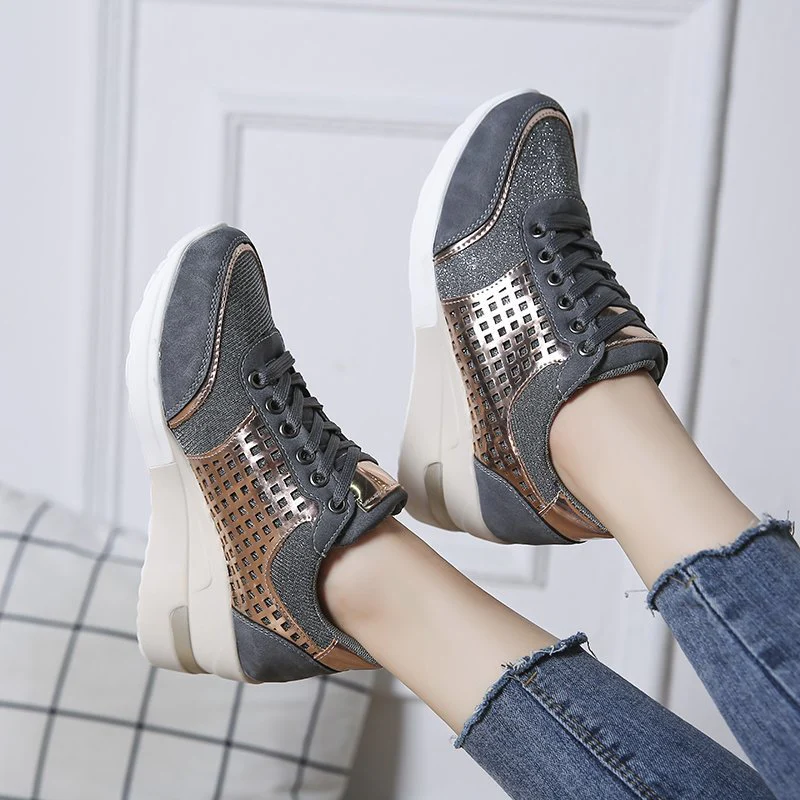 Damen Sneaker mit Leopard-Print und atmungsaktiver Mesh-Oberfläche Heidi Mode - Image 4