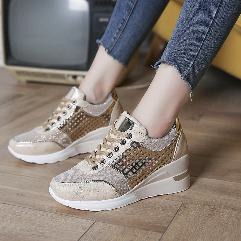 Damen Sneaker mit Leopard-Print und atmungsaktiver Mesh-Oberfläche Heidi Mode - Image 8