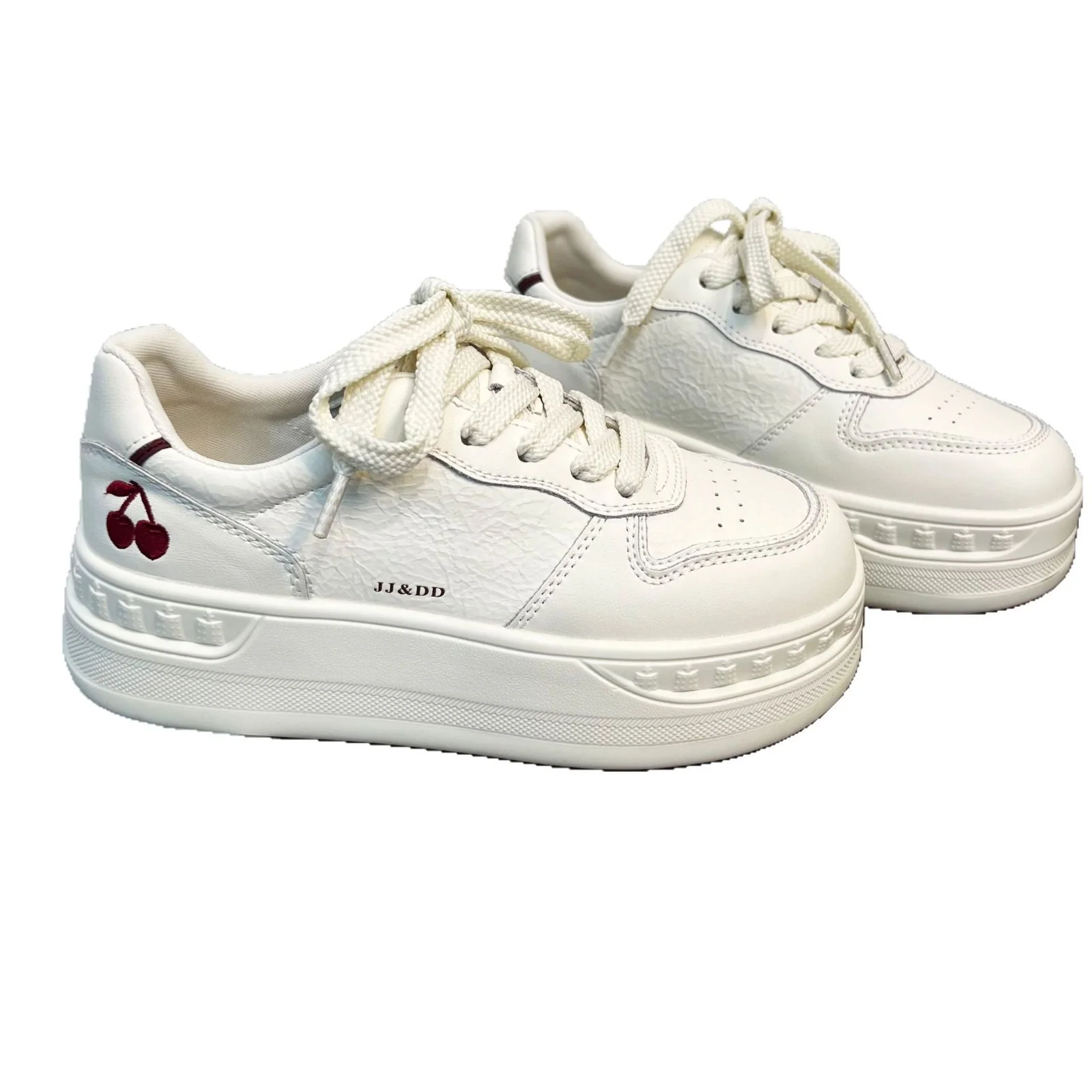 Damen Sneaker mit modischem Plateau und applikierter Kirschstickerei Heidi Mode - Image 5