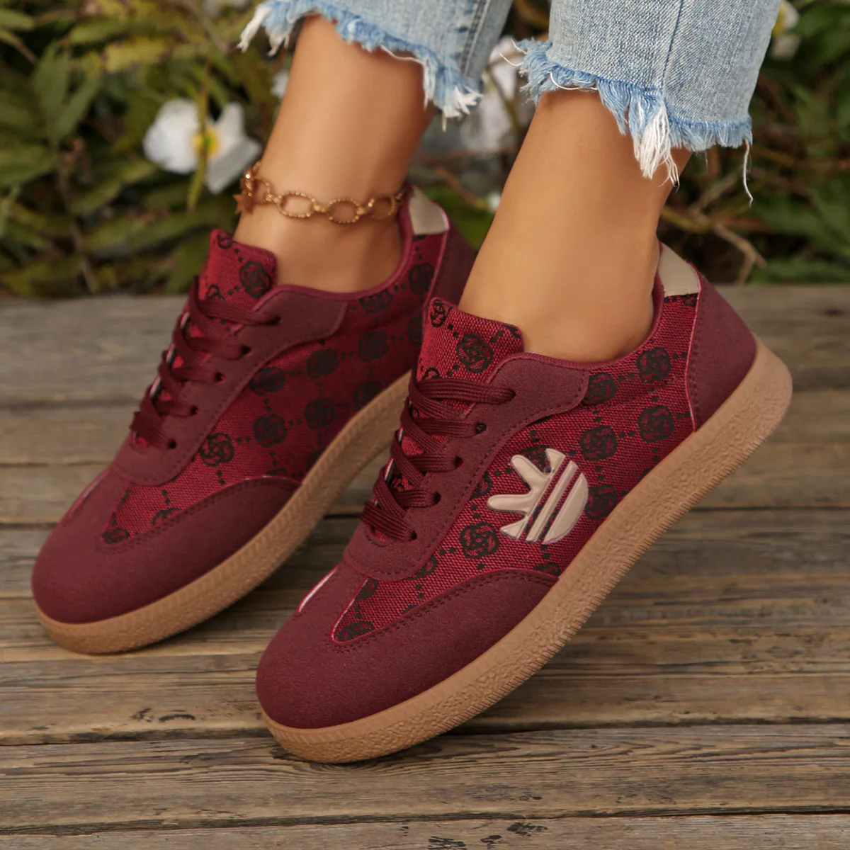 Damen Sneaker mit modischem Print und rutschfester Sohle Heidi Mode - Image 2