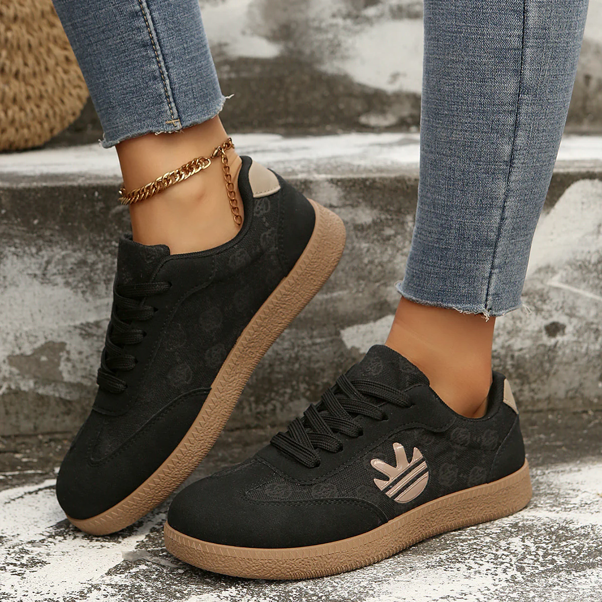 Damen Sneaker mit modischem Print und rutschfester Sohle Heidi Mode - Image 3