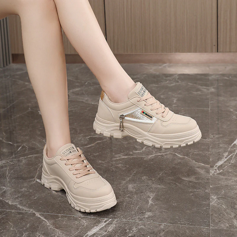 Damen Sneaker mit modischem Reißverschluss und gepolstertem Innenfutter Heidi Mode - Image 3