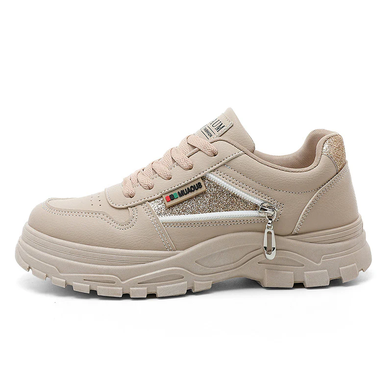 Damen Sneaker mit modischem Reißverschluss und gepolstertem Innenfutter Heidi Mode - Image 8