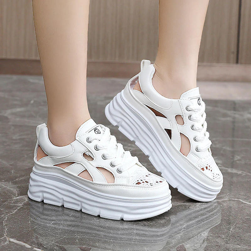 Damen Sneaker mit perforierter Mesh-Oberfläche und dämpfendem Sohlenprofil Heidi Mode - Image 4
