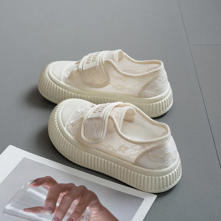 Damen Sneaker mit praktischem Klettverschluss und atmungsaktiver Obermaterialstruktur Heidi Mode - Image 4