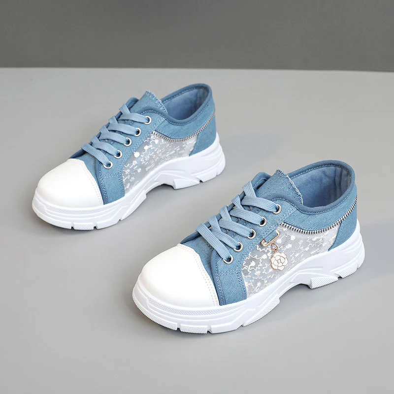 Damen Sneaker mit transparenten Einsätzen und modischem Reißverschluss Heidi Mode - Image 2