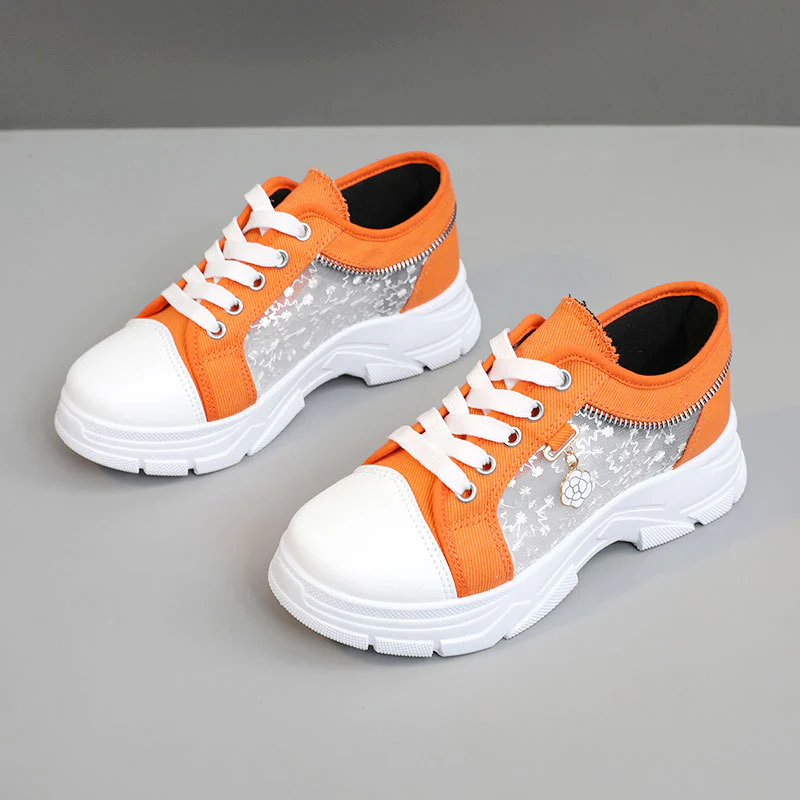 Damen Sneaker mit transparenten Einsätzen und modischem Reißverschluss Heidi Mode - Image 7