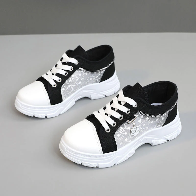 Damen Sneaker mit transparenten Einsätzen und modischem Reißverschluss Heidi Mode - Image 8