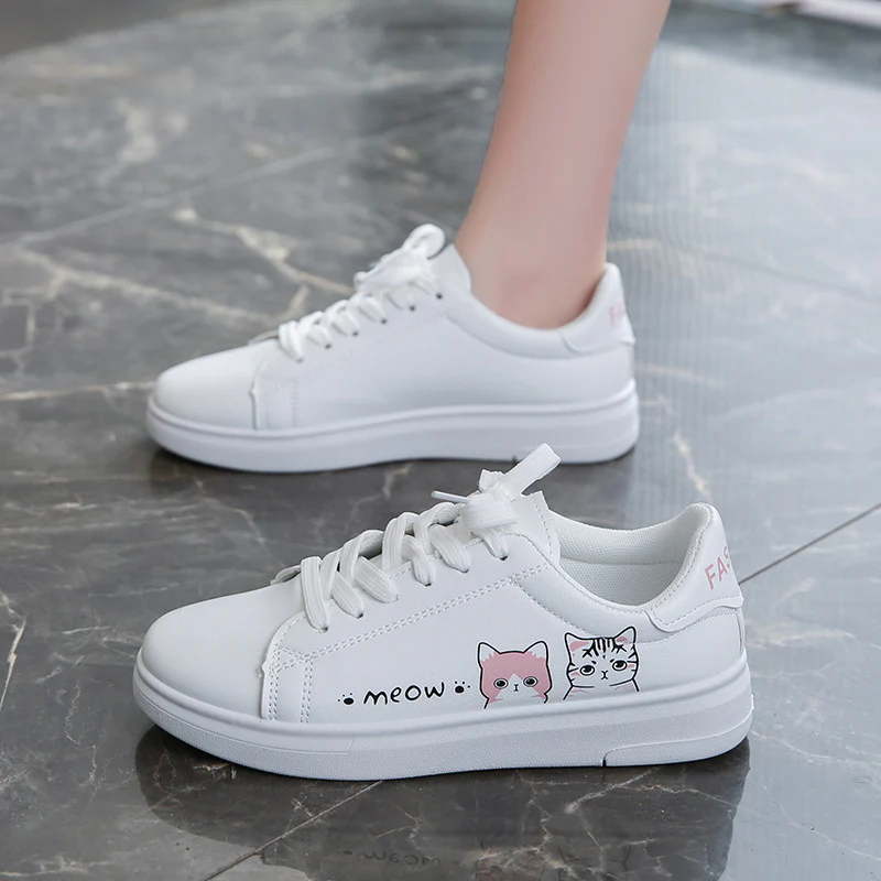 Damen Sneaker mit verspieltem Katzenmotiv und bequemer Sohle Heidi Mode - Image 8