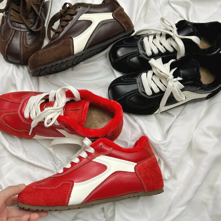 Damen Sneaker mit warmem Kunstfellfutter und rutschfester Sohle Heidi Mode - Image 8