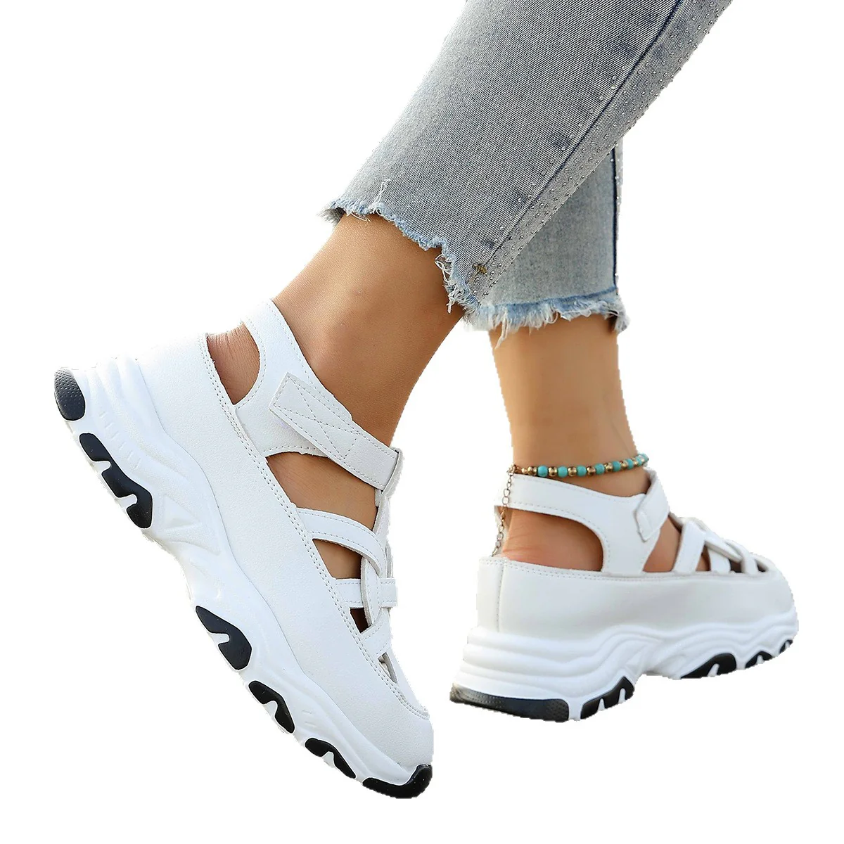Damen Sneaker Sandalen mit komfortablem Riemendesign und atmungsaktiver Oberflächenstruktur Heidi Mode - Image 5