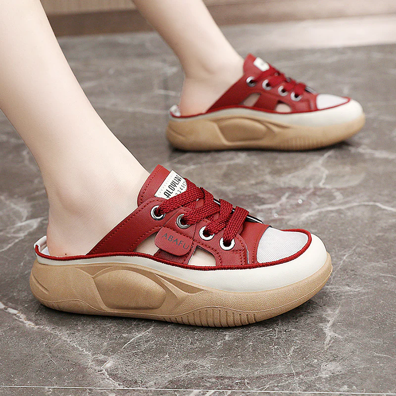 Damen Sneaker Slipper mit atmungsaktiver Mesh-Struktur und bequemer Sohle Heidi Mode - Image 3