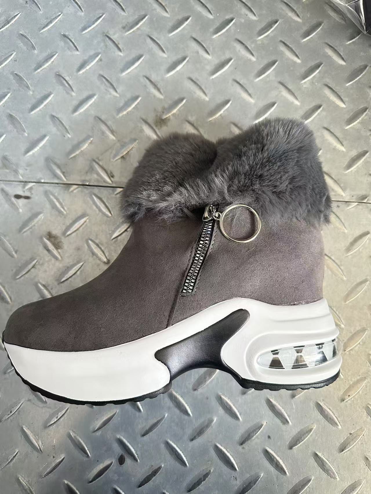 Damen Sneaker-Stiefel mit weichem Kunstfellkragen und trendigem Reißverschluss Heidi Mode - Image 10