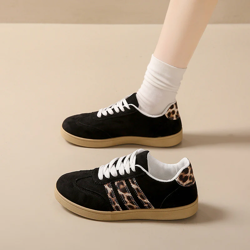 Damen Sneakers aus Wildleder mit modischem Leopardenmuster Heidi Mode - Image 6