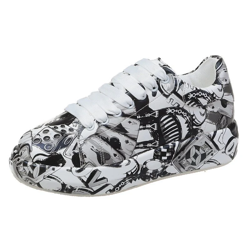 Damen Sneakers im bunten Comic-Design mit rutschfester Sohle Heidi Mode - Image 5