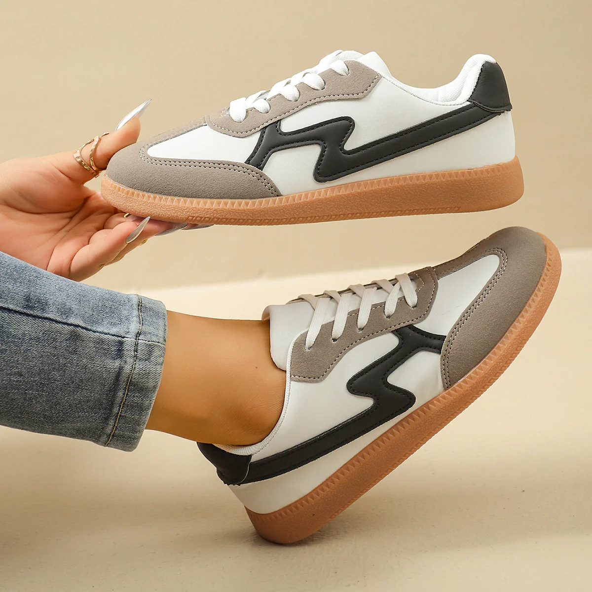 Damen Sneakers im modernen Design mit innovativer Profilsohle Heidi Mode - Image 2