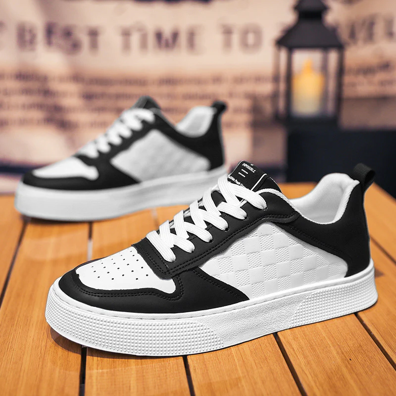 Damen Sneakers im modernen Karomuster mit rutschfester Sohle und atmungsaktivem Obermaterial Heidi Mode - Image 3