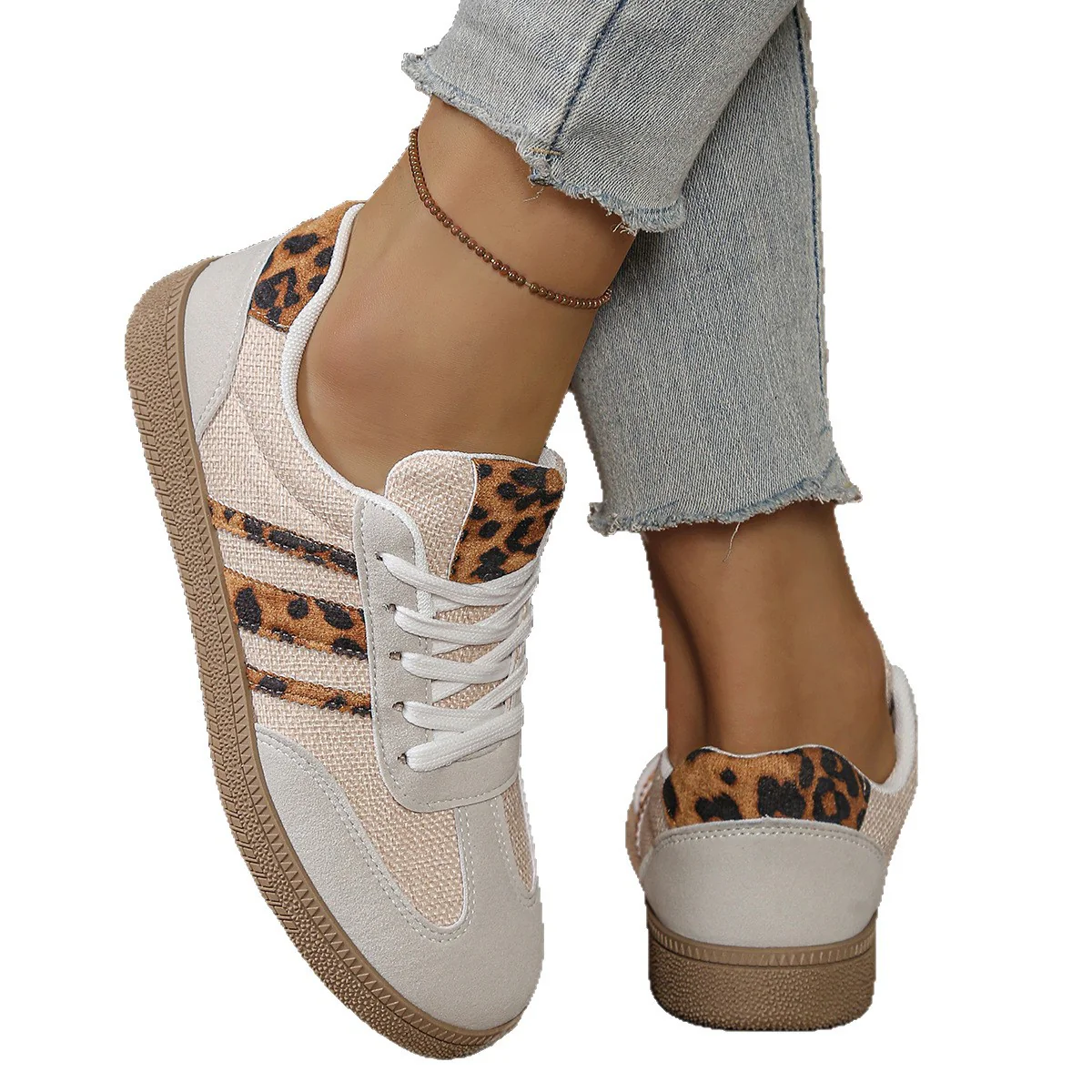 Damen Sneakers im modischen Leo-Design mit komfortabler Sohle Heidi Mode - Image 5