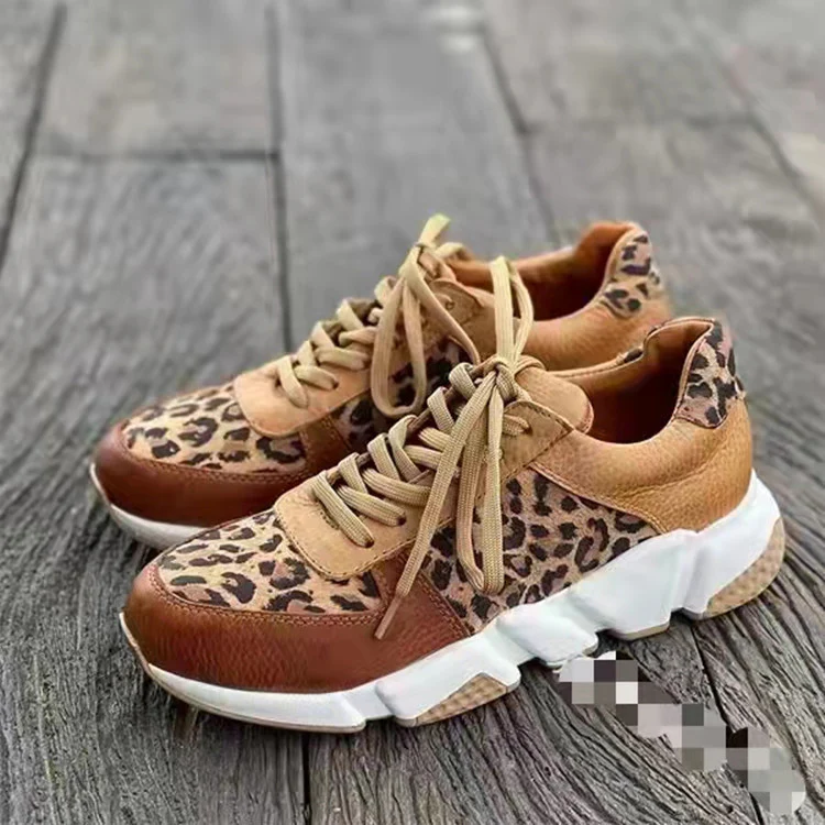 Damen Sneakers im modischen Leoparden-Design mit atmungsaktiver Oberflächenstruktur Heidi Mode - Image 2