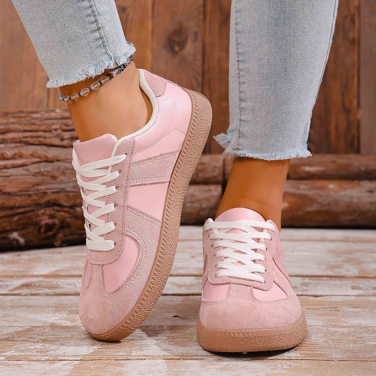 Damen Sneakers im sportlich-eleganten Design mit atmungsaktiven Einsätzen Heidi Mode - Image 2