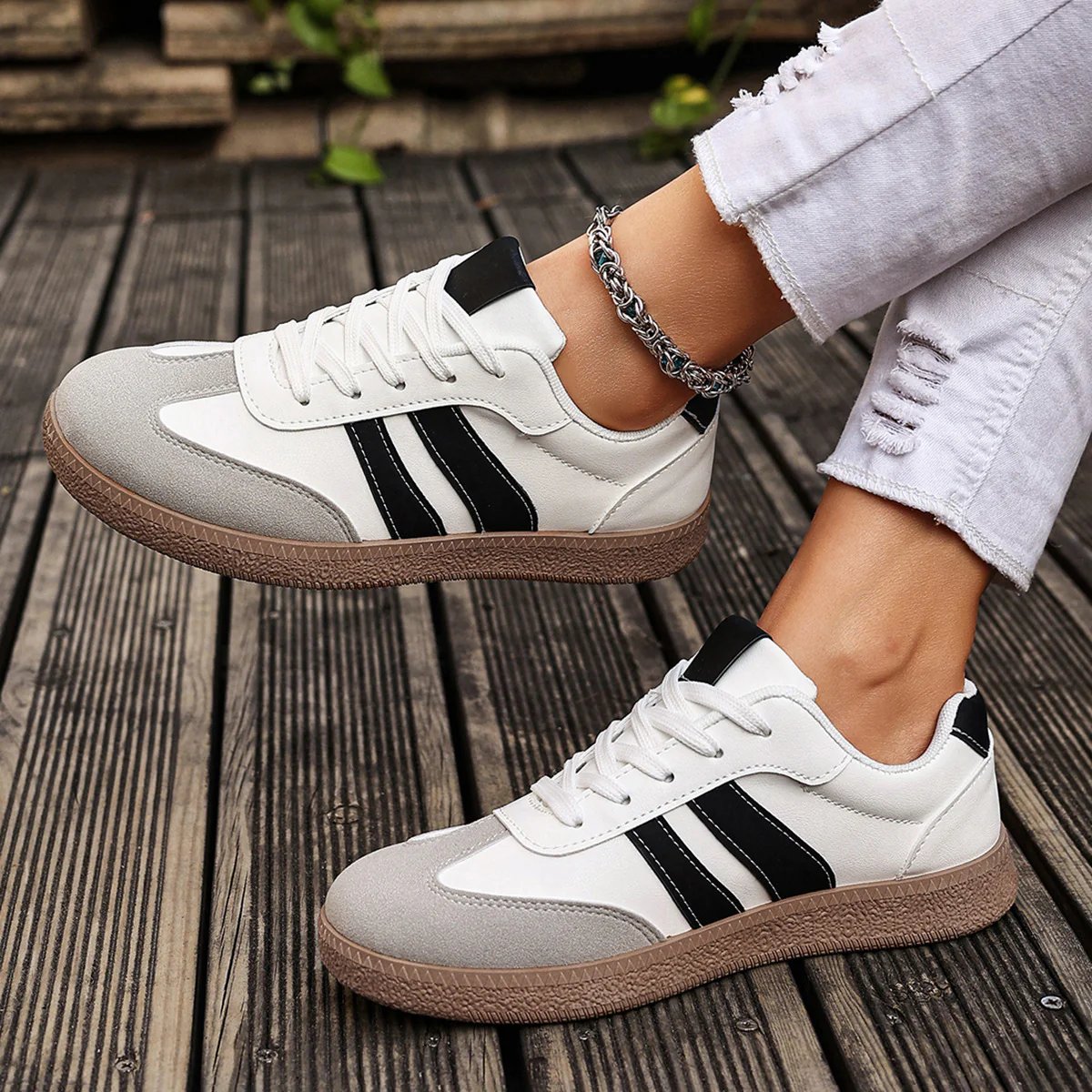 Damen Sneakers im sportlich-eleganten Design mit dämpfender Sohle Heidi Mode - Image 6