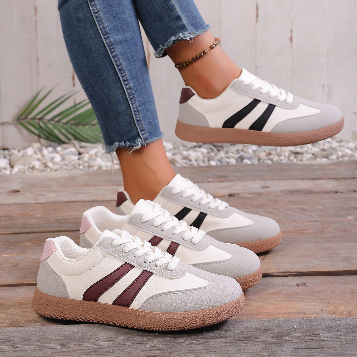 Damen Sneakers im sportlich-eleganten Design mit rutschfester Sohle Heidi Mode - Image 2