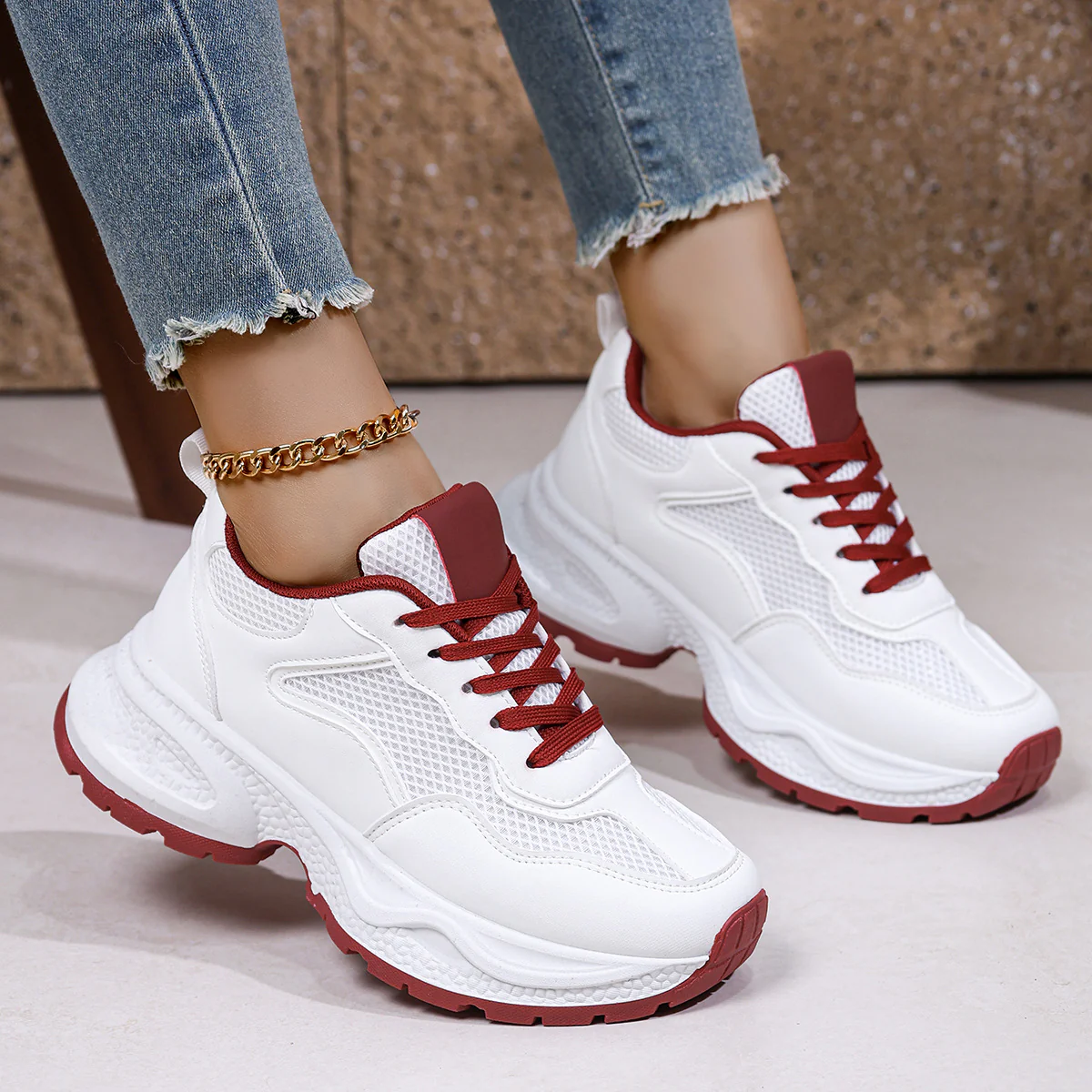 Damen Sneakers im sportlich-modernen Design mit atmungsaktiven Mesh-Einsätzen und komfortabler Dämpfung Heidi Mode - Image 6