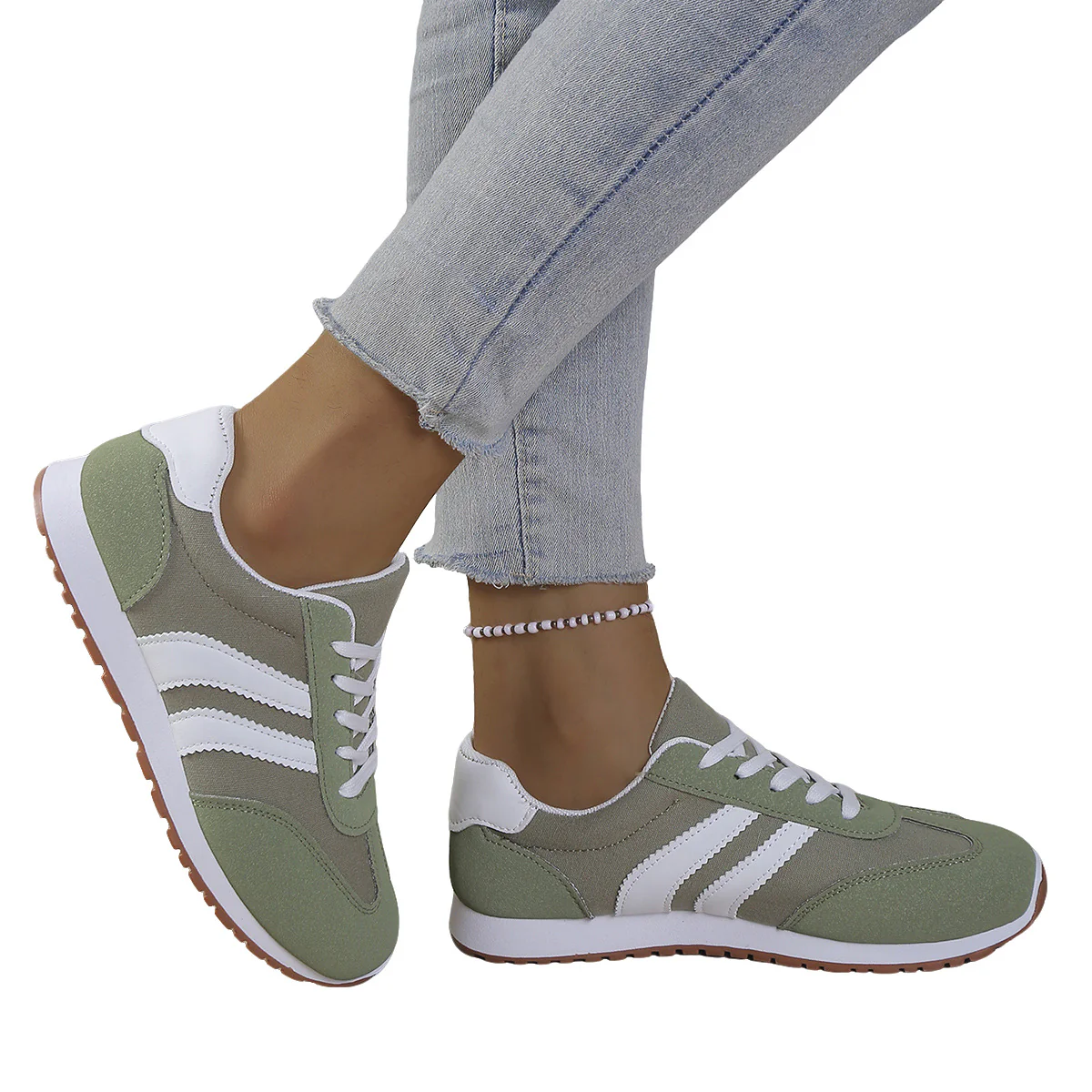 Damen Sneakers im sportlichen Retro-Stil mit atmungsaktiver Oberflächenstruktur Heidi Mode - Image 5