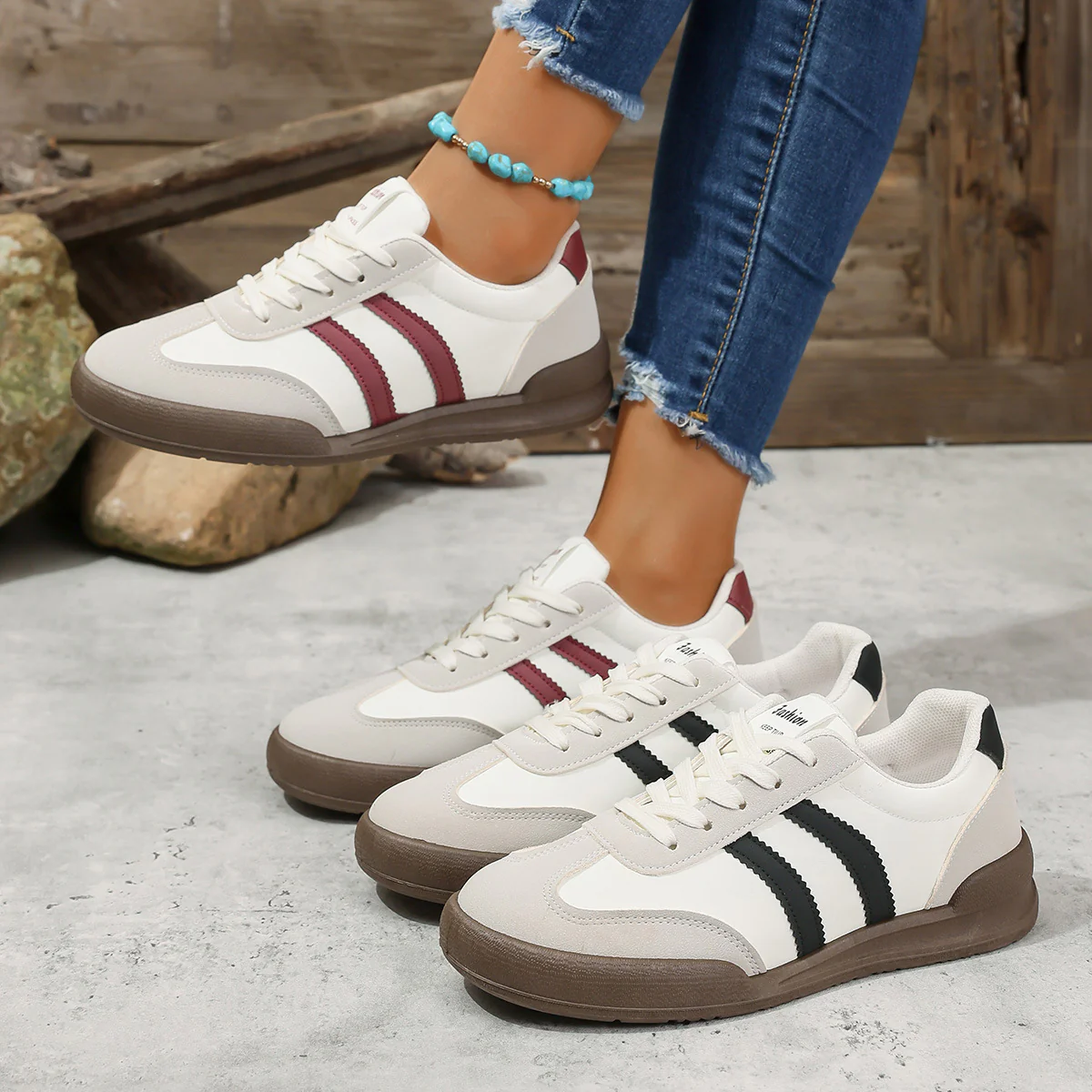 Damen Sneakers im sportlichen Vintage-Stil von Heidi Mode - Image 2