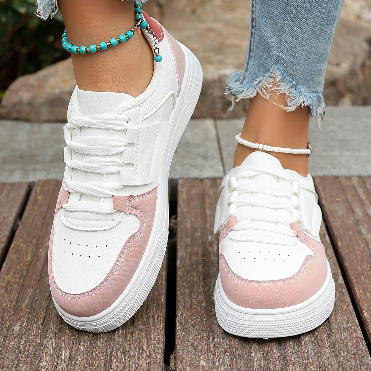 Damen Sneakers im stilvollen Retro-Design mit komfortabler Schnürung Heidi Mode - Image 4