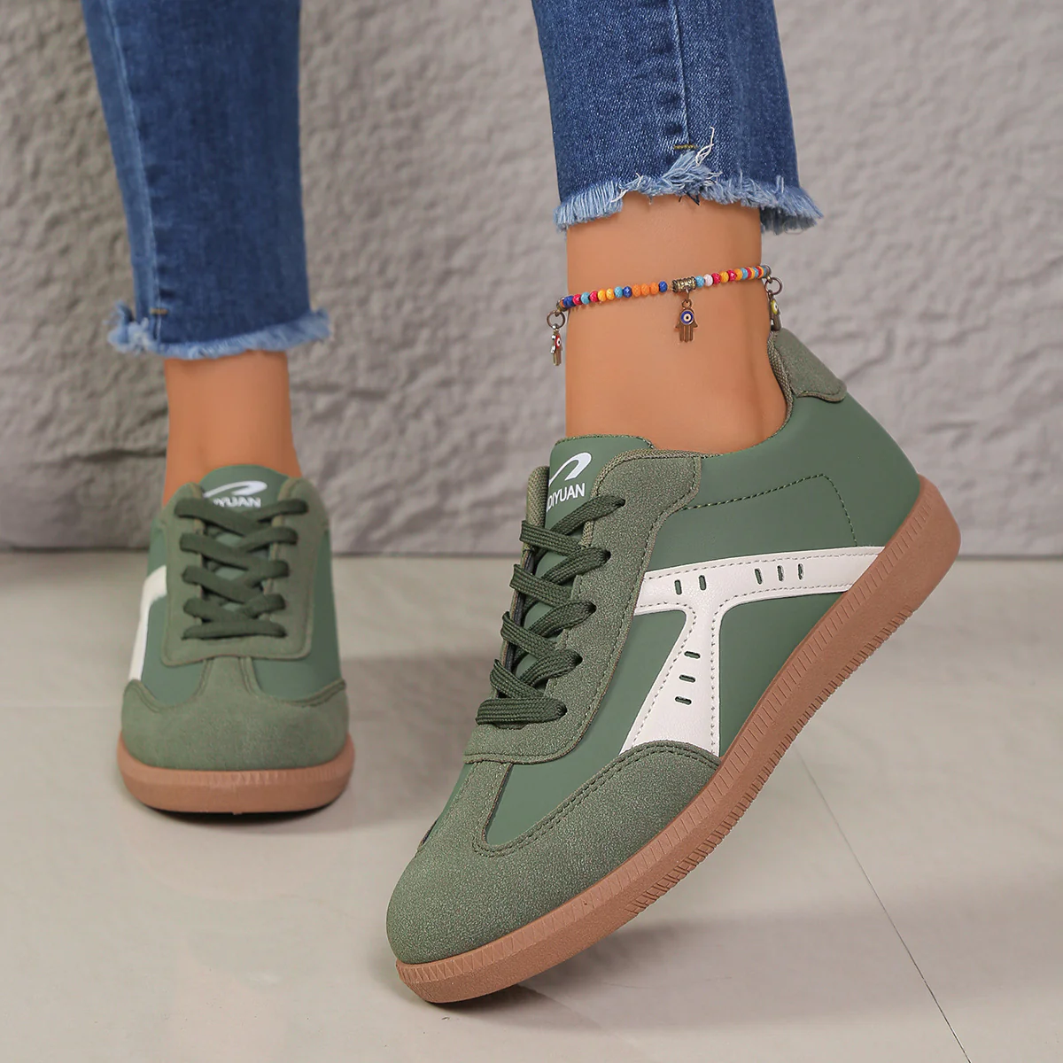 Damen Sneakers im Vintage-Look mit atmungsaktivem Obermaterial und rutschfester Sohle Heidi Mode - Image 3